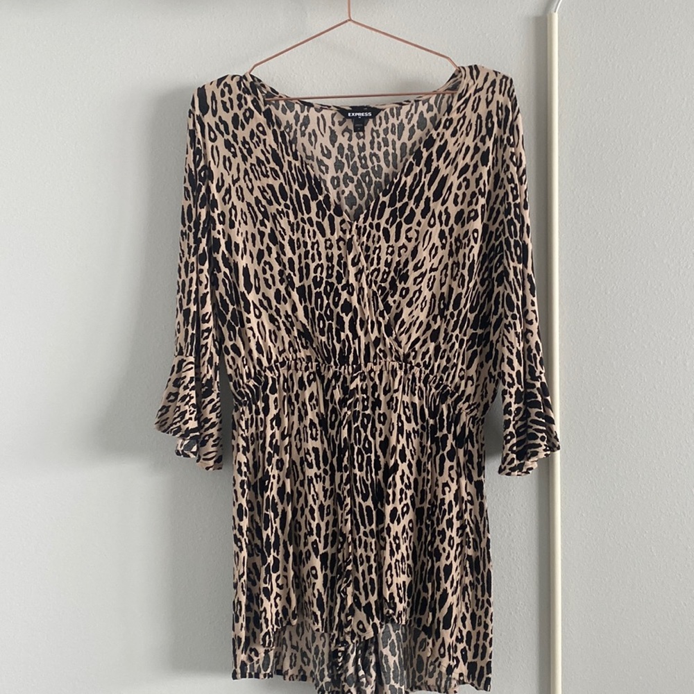 EXPRESS CHEETAH ROMPER- cheetah print
